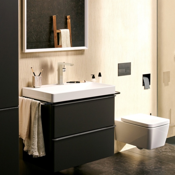 Смеситель для раковины hansgrohe Tecturis E 210 Fine, EcoSmart+, cо сливным гарнитуром Push-Open, 73060000, хром