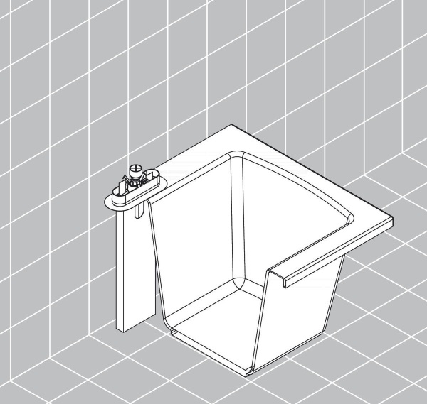 Hansgrohe sBox Скрытая часть sBox для ванны монтаж на край ванны или плитку 13560180