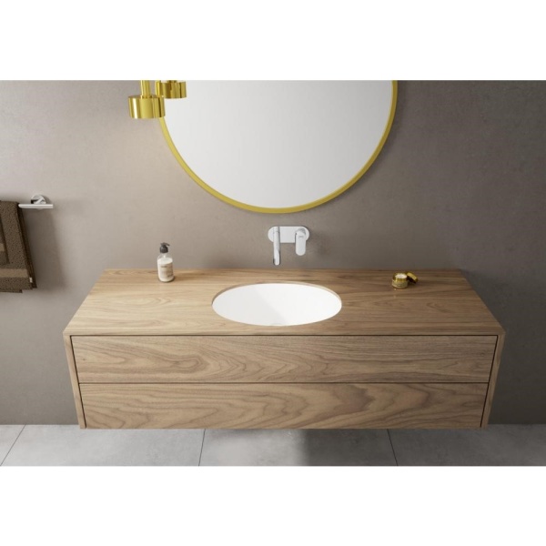 Смеситель для раковины настенный, излив 20,4  Hansgrohe Vernis Blend 71576670, матовый черный