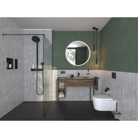 Смеситель для раковины hansgrohe Tecturis S 110 Fine CoolStart, EcoSmart+, 73321670, матовый черный