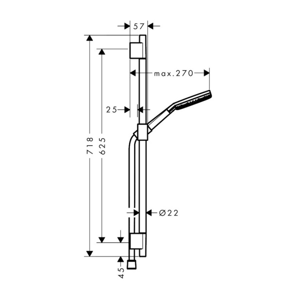 Hansgrohe Alive Raindance S EcoSmart 24602700 Душевой гарнитур (белый матовый)