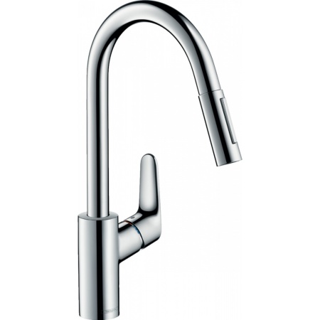 Смеситель hansgrohe Focus для кухонной мойки с выдвижным душем 31815000, хром