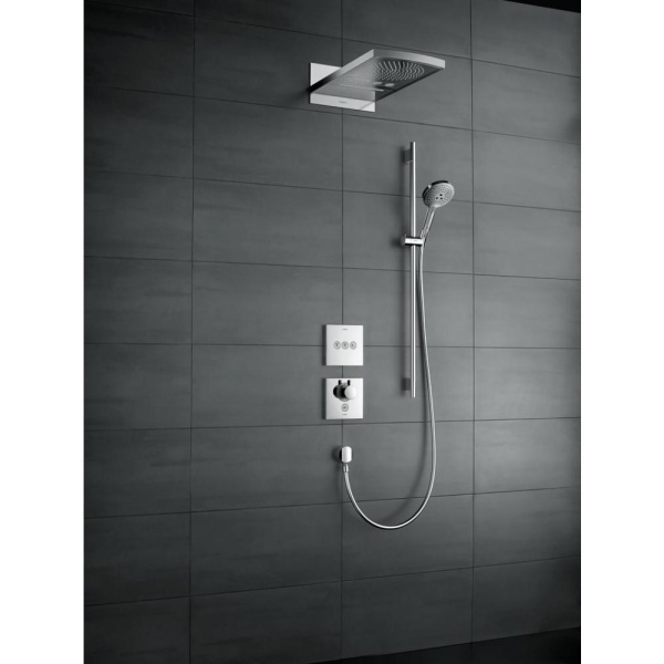 Термостат hansgrohe ShowerSelect Highfow для душа с отдельным выводом для ручного душа 15735400, белый/хром