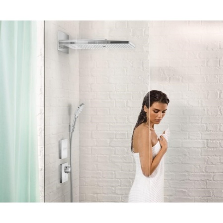 Термостат hansgrohe ShowerSelect Highfow для душа с отдельным выводом для ручного душа 15735400, белый/хром