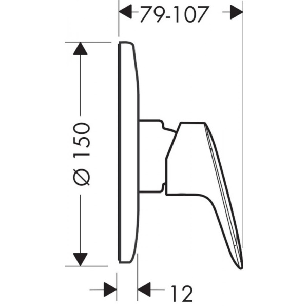Смеситель hansgrohe Logis для душа 71606000, хром