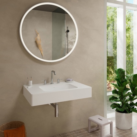 Смеситель для раковины hansgrohe Tecturis S 150 EcoSmart+, со сливным клапаном Push-Open, 73330000, хром