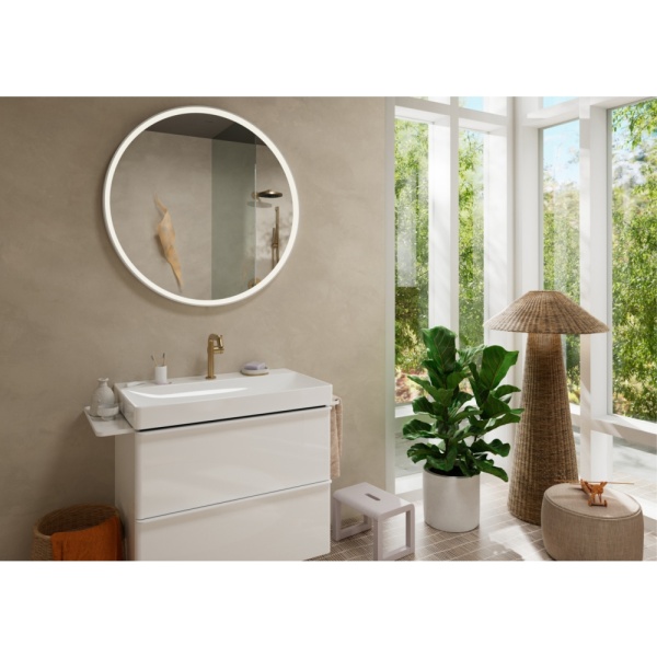 Смеситель для раковины hansgrohe Tecturis S 150 Fine CoolStart, EcoSmart+, 73341140, шлифованная бронза
