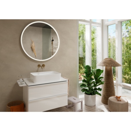 Внешняя часть смесителя для раковины hansgrohe Tecturis S скрытого монтажа, EcoSmart+, 73351140, шлифованная бронза