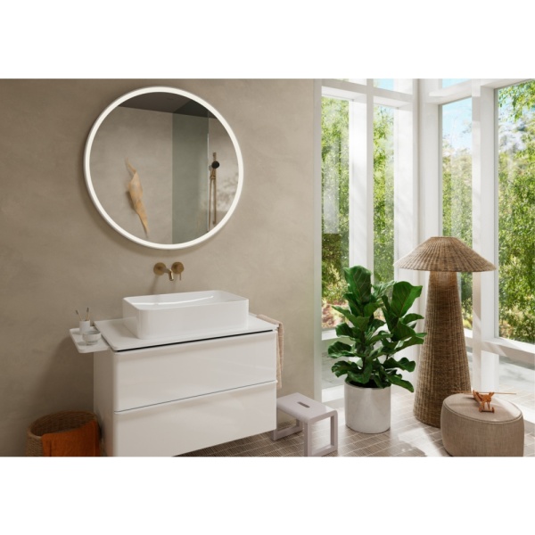 Внешняя часть смесителя для раковины hansgrohe Tecturis S скрытого монтажа, EcoSmart+, 73351140, шлифованная бронза