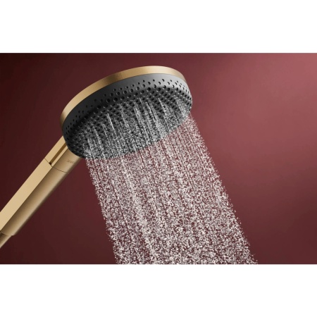 Душевой гарнитур hansgrohe Raindance Alive Select S 125, 3 струи, со штангой Unica E Puro 90 см, 24601140, шлифованная бронза