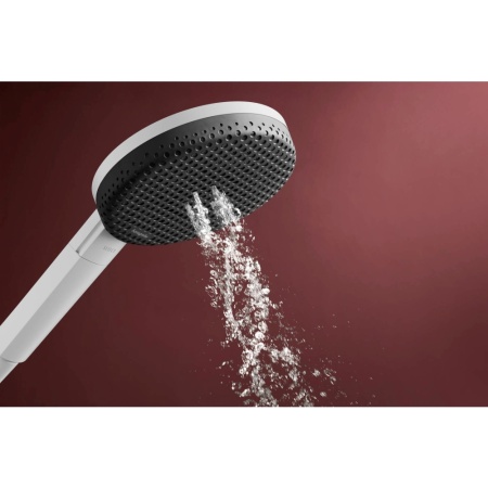 Душевой гарнитур hansgrohe Raindance Alive Select S 125, 3 струи, со штангой Unica E Puro 65 см, 24600700, матовый белый