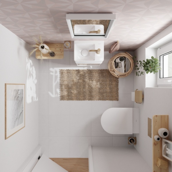 Cмеситель для раковины hansgrohe Tecturis S 80 CoolStart EcoSmart+, 73301140, шлифованная бронза