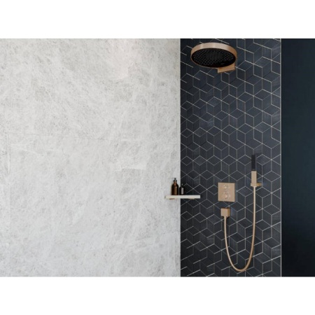 Термостат Hansgrohe Ecostat Square скрытого монтажа, для 2 потребителей, 15714140, шлифованная бронза