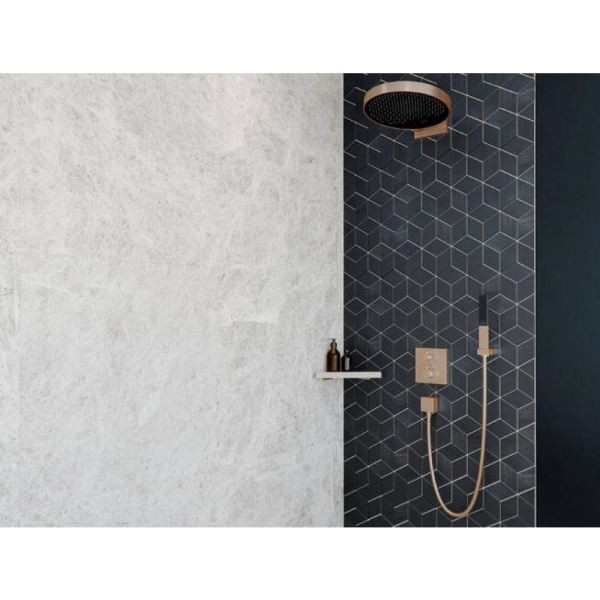 Термостат Hansgrohe Ecostat Square скрытого монтажа, для 2 потребителей, 15714140, шлифованная бронза
