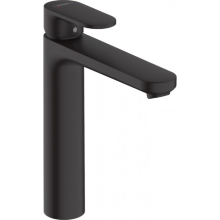 Смеситель для раковины 190, со сливной гарнитурой Vernis Blend Hansgrohe 71552670, матовый черный