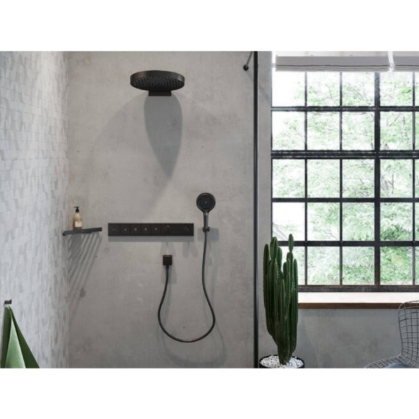 Верхний душ hansgrohe Rainfinity 360 3jet с настенным разъемом 26234670, матовый черный