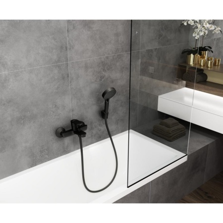 Смеситель для ванны однорычажный Hansgrohe Vernis Blend 71440670, матовый черный