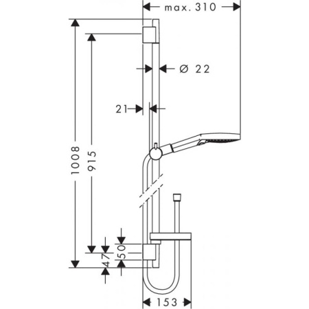 Душевой набор hansgrohe Raindance Select S 120 3jet P 27667000, хром