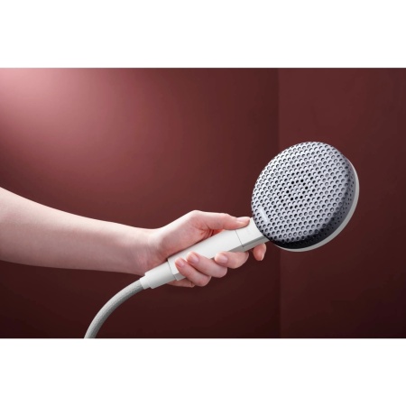 Душевой гарнитур hansgrohe Raindance Alive Select S 125, 3 струи, со штангой Unica E Puro 65 см, 24600700, матовый белый