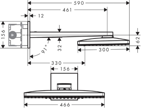 Верхний душ Hansgrohe Rainmaker Select 24005400 белый / хром
