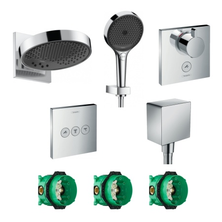 Готовый набор для душа скрытого монтажа hansgrohe Rainfinity HG-PR23, хром
