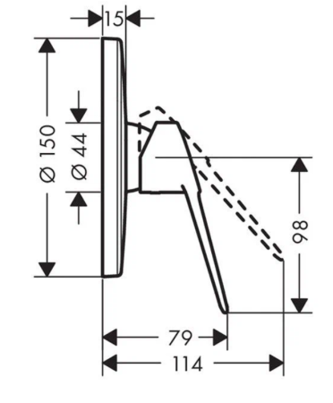 Смеситель для душа Hansgrohe Novus Loop 71365000S (71365000+01800180) хром