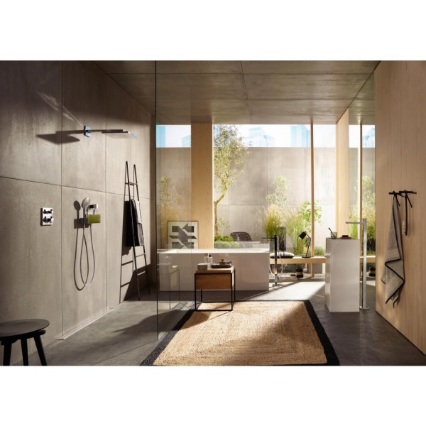 Шланговое подсоединение hansgrohe Fixfit Porter 300 с держателем для душа 26456400, белый/хром
