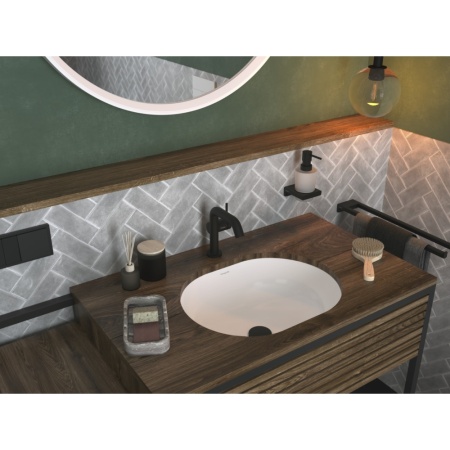 Смеситель для раковины hansgrohe Tecturis S 110 Fine CoolStart, EcoSmart+, 73321670, матовый черный