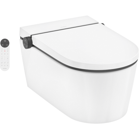 Подвесной унитаз-биде hansgrohe LavaPura Element S с полным комплектом AquaHelix Flush, SmartClean, HygieneEffect, 63021450, белый