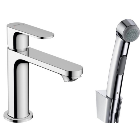 Смеситель для раковины hansgrohe Rebris S 110 с гигиеническим душем 72215000, хром