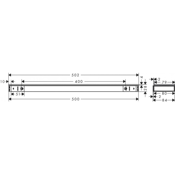 Полка hansgrohe Rainfinity Shelf 500 26844700, белая