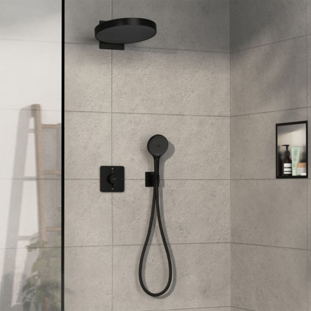 Термостат hansgrohe ShowerSelect Comfort Q для скрытого монтажа на 2 функции, 15583670, матовый черный