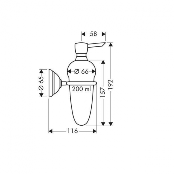 Дозатор жидкого мыла Hansgrohe Carlton 41419810 сатиновый хром
