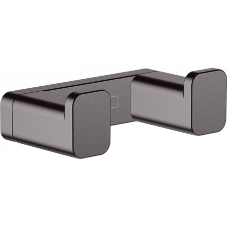 Двойной крючок AddStoris Hansgrohe 41755340, шлифованный черный хром