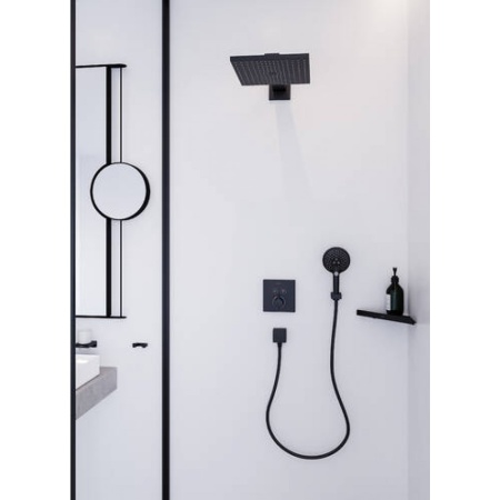 Косметическое зеркало AddStoris Hansgrohe 41791670, матовый черный