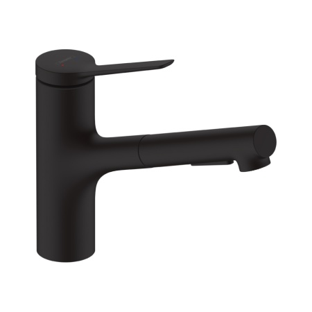 Hansgrohe Zesis M33 Кухонный смеситель 150 2jet с вытяжным душем sBox lite черный матовый 74803670