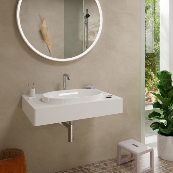 Смеситель для раковины hansgrohe Tecturis S 150 CoolStart EcoSmart+, с донным клапаном, 73353000, хром