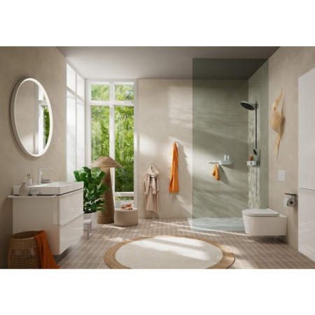 Смеситель для раковины hansgrohe Tecturis S 150 Fine CoolStart, EcoSmart+, 73341700, матовый белый