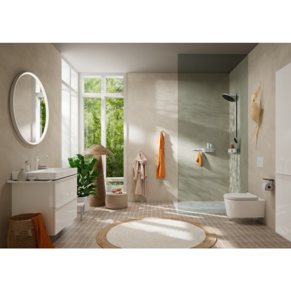 Смеситель для раковины hansgrohe Tecturis S 150 Fine CoolStart, EcoSmart+, 73341700, матовый белый