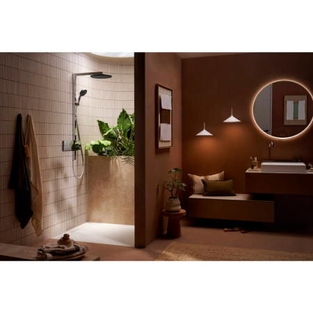Душевая система hansgrohe Raindance Alive S Showerpipe 300 1jet с термостатом ShowerSelect Comfort, 24582000, хром
