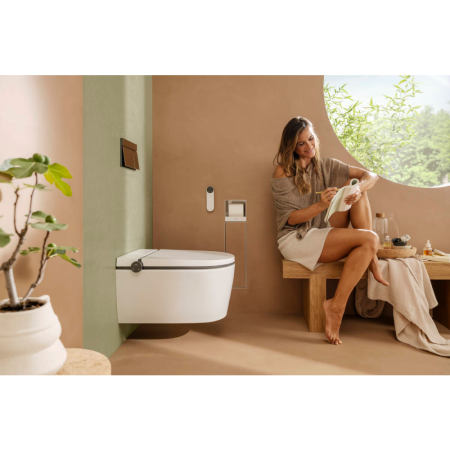 Подвесной унитаз-биде hansgrohe LavaPura Element S с полным комплектом AquaHelix Flush, SmartClean, HygieneEffect, 63021450, белый