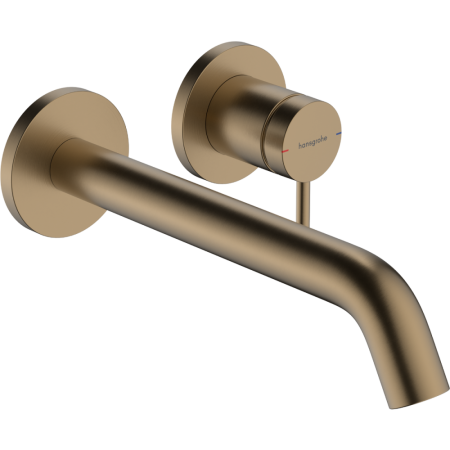 Внешняя часть смесителя для раковины hansgrohe Tecturis S скрытого монтажа, EcoSmart+, 73351140, шлифованная бронза