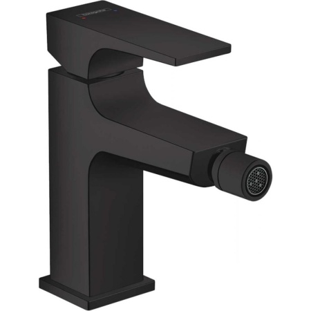 Смеситель hansgrohe Metropol для биде, однорычажный, со сливным клапаном Push-Open 32520670, матовый черный