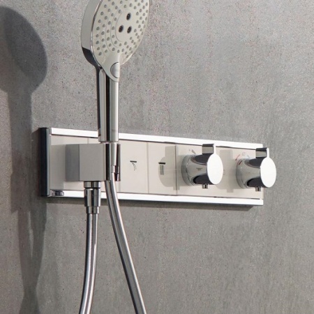Hansgrohe 15356600S Set HG RainSelect термостатический смеситель для душа (15356600+15311180) черный/хром