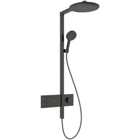 Душевая система hansgrohe Raindance Alive S Showerpipe 300 1jet с термостатом ShowerSelect Comfort, 24582340, шлифованный черный хром