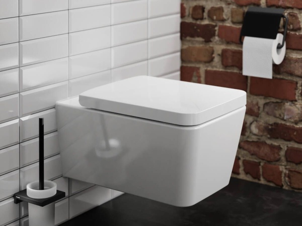 Hansgrohe EluPura Original Q Сидение для унитаза с микролифтом с верхним креплением белый глянцевый 60150450