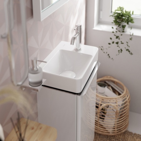 Cмеситель для раковины hansgrohe Tecturis S 80 CoolStart EcoSmart+, с донным клапаном, 73302000, хром
