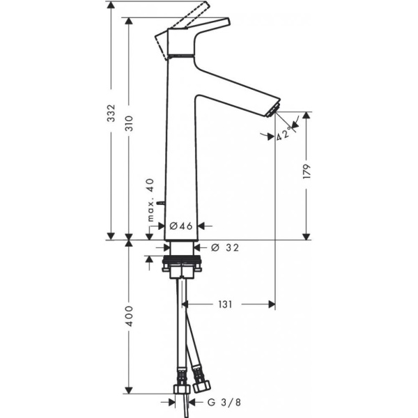 Смеситель hansgrohe Talis S для раковины 72031000, хром