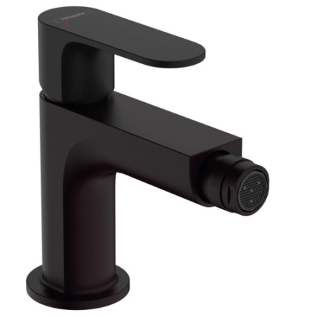 Смеситель для биде hansgrohe Rebris S, со сливным гарнитуром 72210670, матовый черный