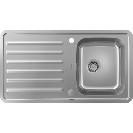 Кухонная мойка hansgrohe S41 S4113-F340 врезная с левым крылом 43337800, нержавеющая сталь
